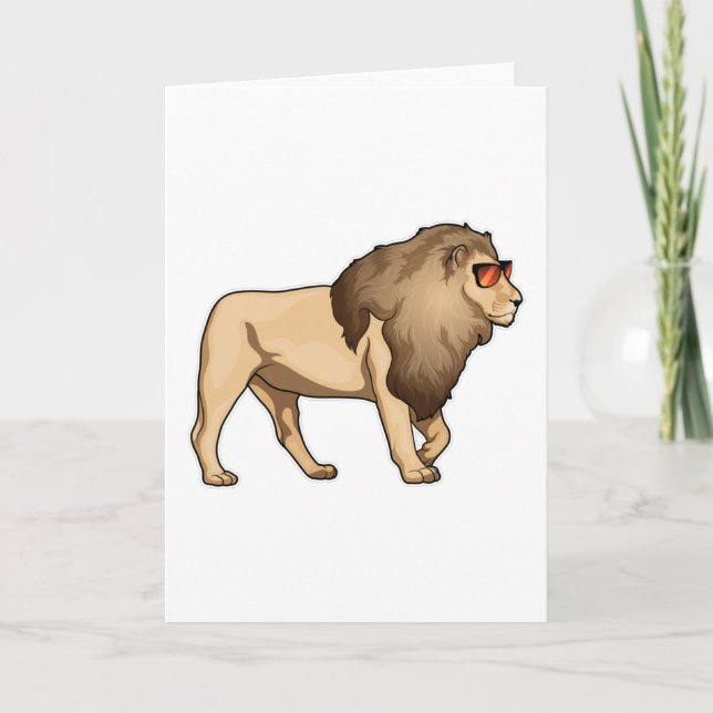 Lion Sunglasses Card (Front)