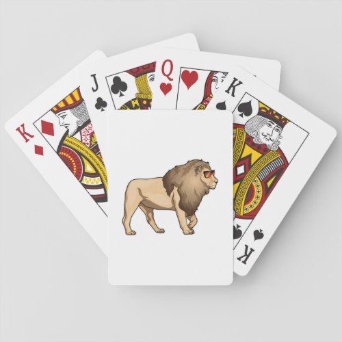 Lion Sunglasses Playing Cards
