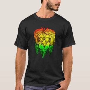 Lion Sunglasses Rastafari Dreadlock Reggaeton Ras T-Shirt
