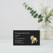 Lion Symbol Simple Design Business Card (Standing Front)