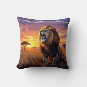 Lion Symbolism Throw Pillow