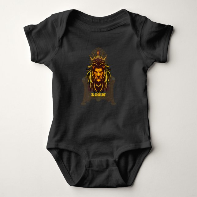 Lion T-Shirt Baby Bodysuit (Front)