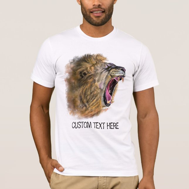 Lion T-Shirt with Custom Text (Front)