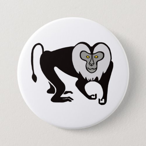 Lion_tailed MACAQUE _Monkey_ Wildlife _ Button