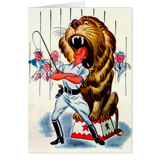lion tamer and lion cards (Front)