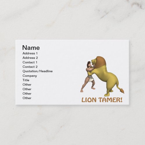 Lion Tamer Business Card
