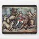 Lion Tamer In Cage With Lions Circus Poster Mouse Pad | Zazzle