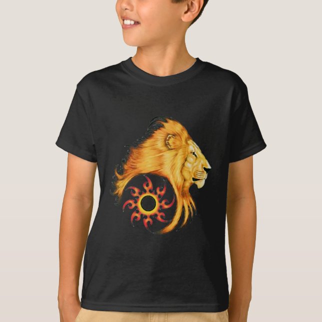 Lion Tattoo Art design T-Shirt (Front)