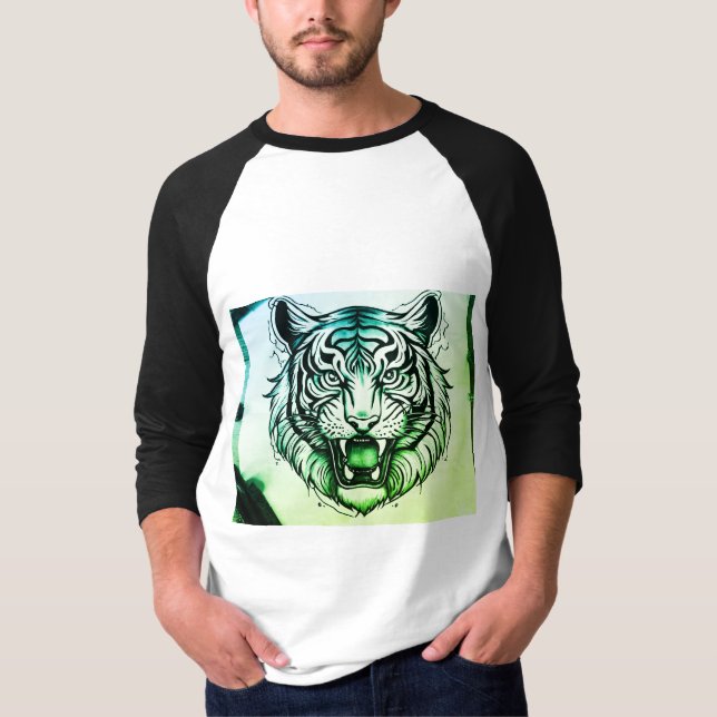 "Lion Tattoo Graphic Tee – Bold & Edgy Men's T-shi (Front)