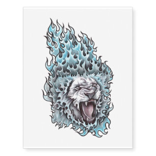 Lion temporary tattoo