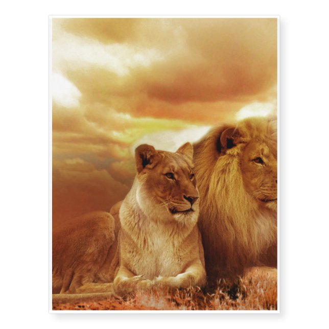Lion Temporary Tattoos (Front)