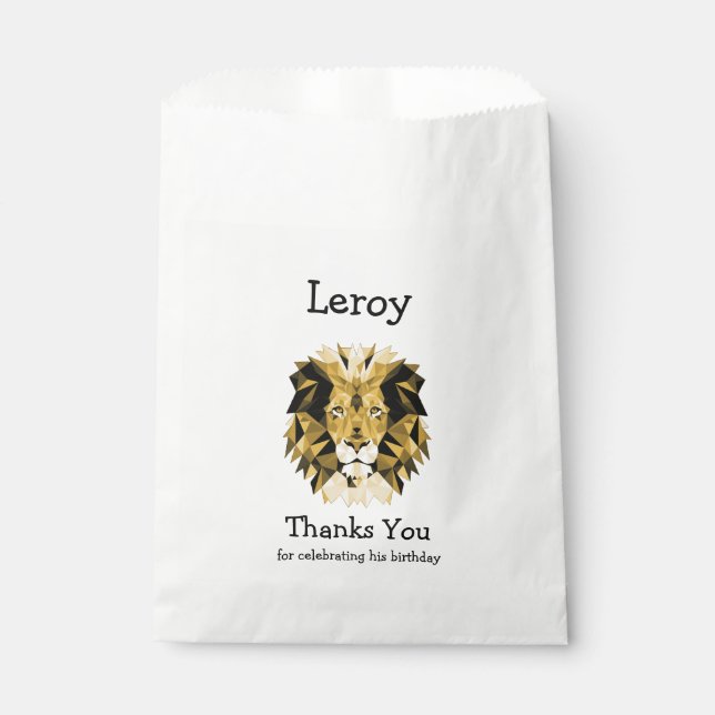 Lion Thank you Favor Bag (Front)