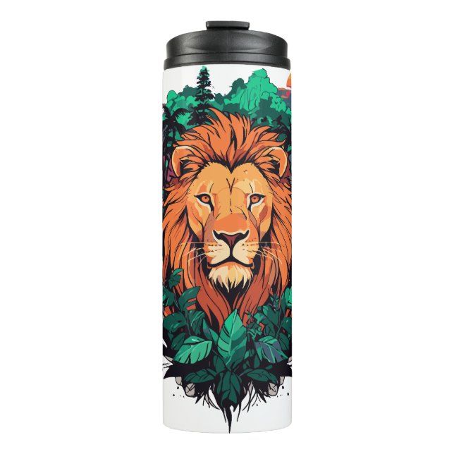 Lion the jungle thermal tumbler (Front)