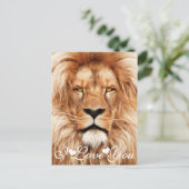 Lion The King Photo Painting I Love You Postcard (Standing Front)