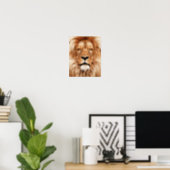 Lion The King Photo Painting Poster (Home Office)