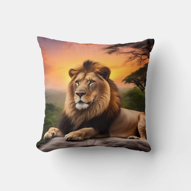 Lion Throw Pillow (Front)