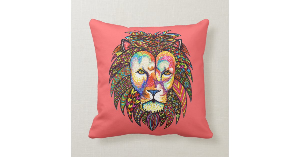 lion throw pillow