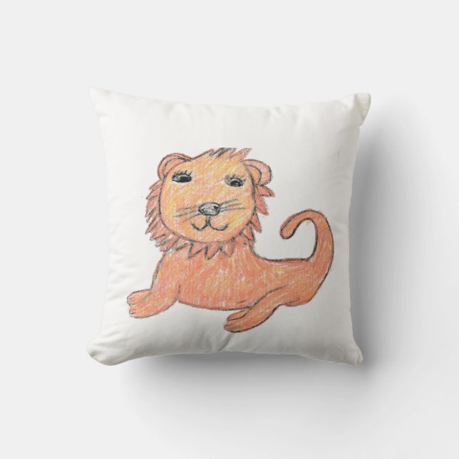 Lion Throw Pillow (Front)