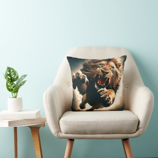 Lion Throw Pillow (Chair)