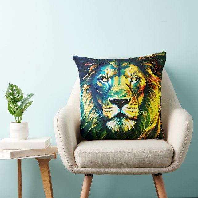 Lion Throw Pillow (Chair)
