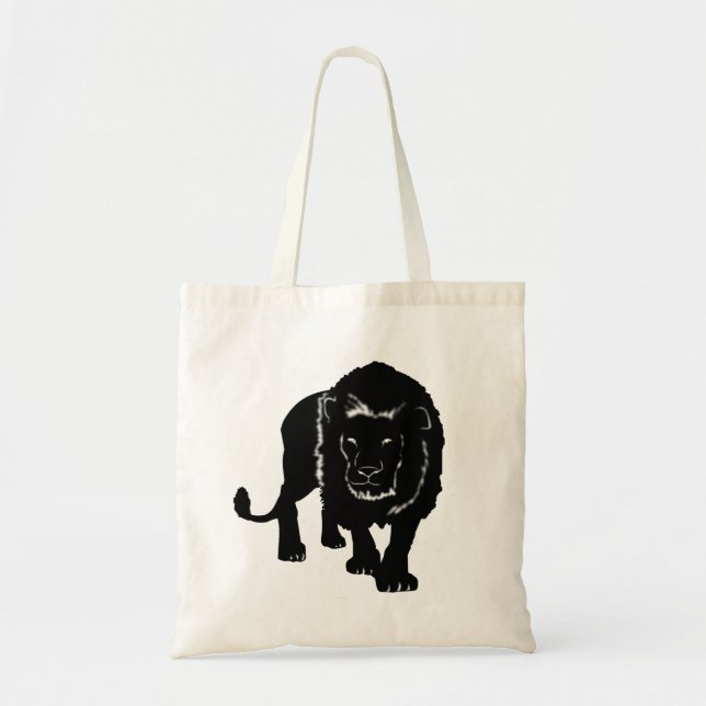 Lion Tote Bag - Your Color - Text (Front)
