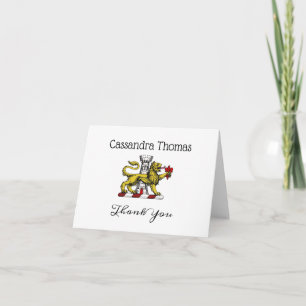 Lion Tower Fleur de Lis Crest Emblem C Thank You Card