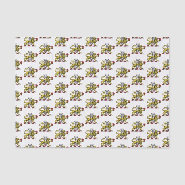 Lion Tower Fleur de Lis Crest Emblem C Tissue Paper (Front)