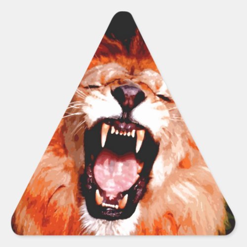 Lion Triangle Sticker