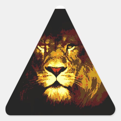 Lion Triangle Sticker