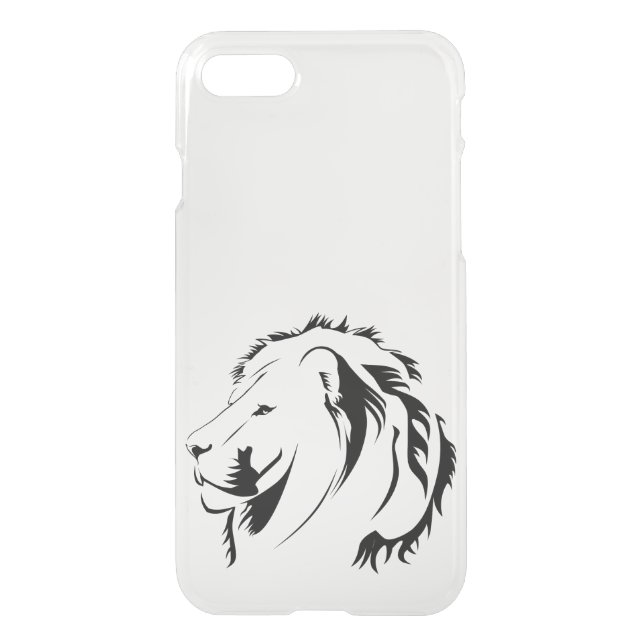 Lion Tribal iPhone 7 Clearly™ Deflector Case (Back)