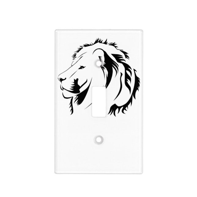 lion tribal light switch cover (Front)