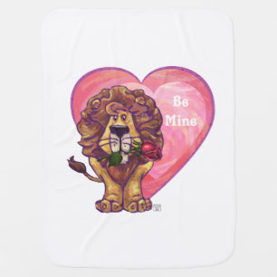 Lion Valentine's Day Baby Blanket