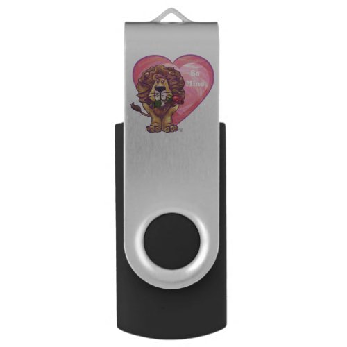Lion Valentines Day Flash Drive