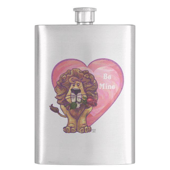 Lion Valentine's Day Flask (Front)