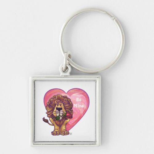 Lion Valentines Day Keychain