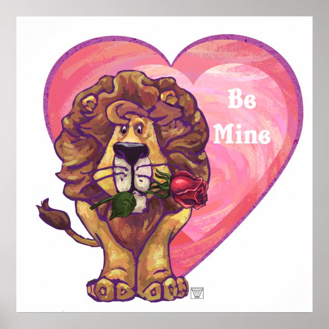 Lion Valentine's Day Poster (Front)