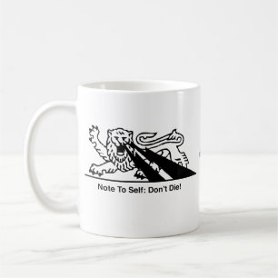 Lion w/Lightning Bolts { Black 1 } Coffee Mug
