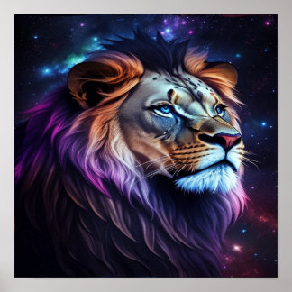 Lion wall art decor poster print