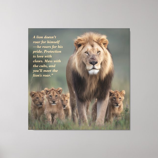 Lion Wall Art – Strength, Protection & Family Cour (Front)