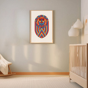 Lion Warrior Tribal Wood Wall Art