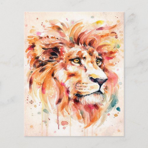 Lion Water Lion Art  Wonderful Gift Flyer