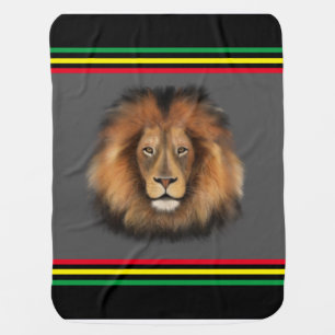 lion watercolor Leo king safari animal jungle cat Baby Blanket