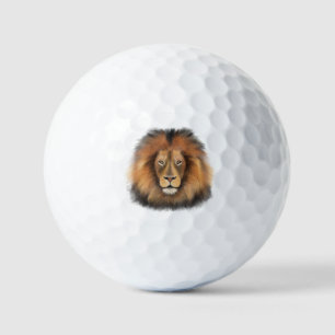 lion watercolor Leo king safari animal jungle cat Golf Balls