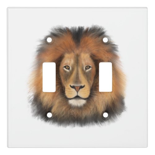 lion watercolor Leo king safari animal jungle cat  Light Switch Cover