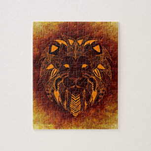 Lion wild animal abstract jigsaw puzzle