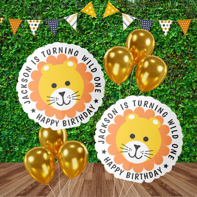 Lion Wild One Jungle Safari Animal Kids Birthday  Balloon (Creator Uploaded)