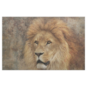 Lion Wildlife Africa Nature Fabric