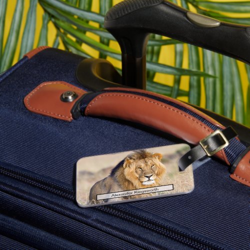 Lion wildlife Safari animal travel personalized Luggage Tag