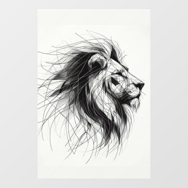 lion window cling (Sheet)