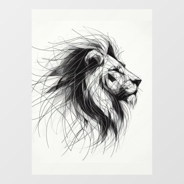 lion window cling (Sheet)